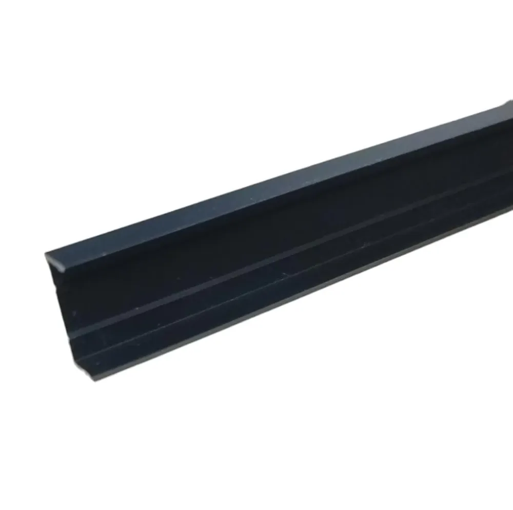 Canto U de aluminio para placa de 18mm Color negro Meaton