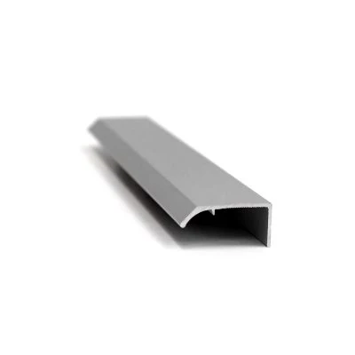 Perfil tirador tipo pestañ color aluminio 2.6m de encastre Meaton