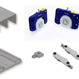 Rieles Correderas Para Puertas Corredizas Placard 3mt Aluminio Meaton