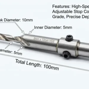 Mecha Broca Avellanadora KWS industrial Avellanado 10mm Centro 5mm