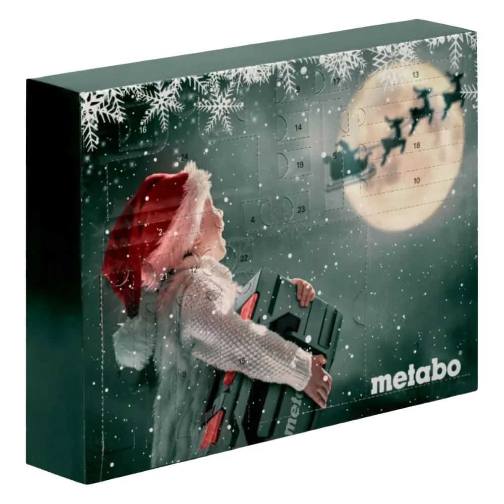 Metabo Calendario de Adviento con juego de herramientas de 31 piezas (626694000) puntas/vasos/trinquete
