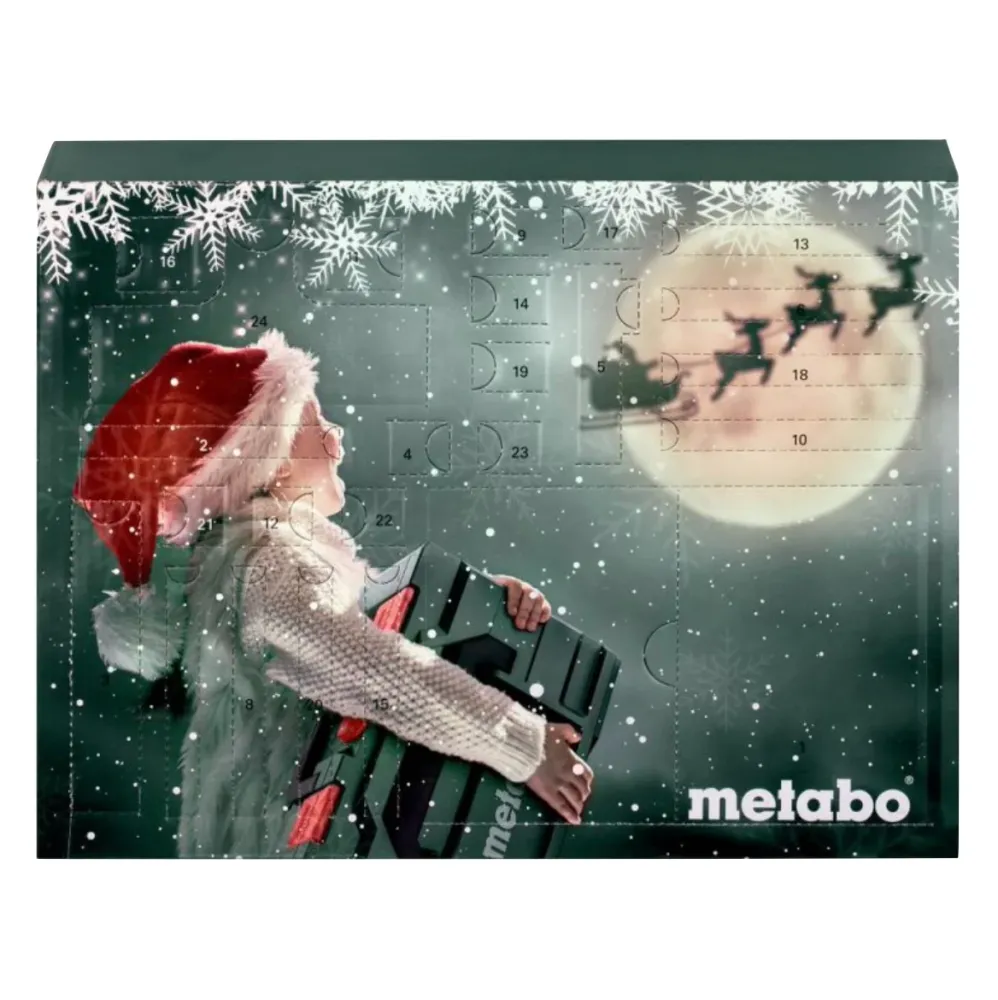 Metabo Calendario de Adviento con juego de herramientas de 31 piezas (626694000) puntas/vasos/trinquete