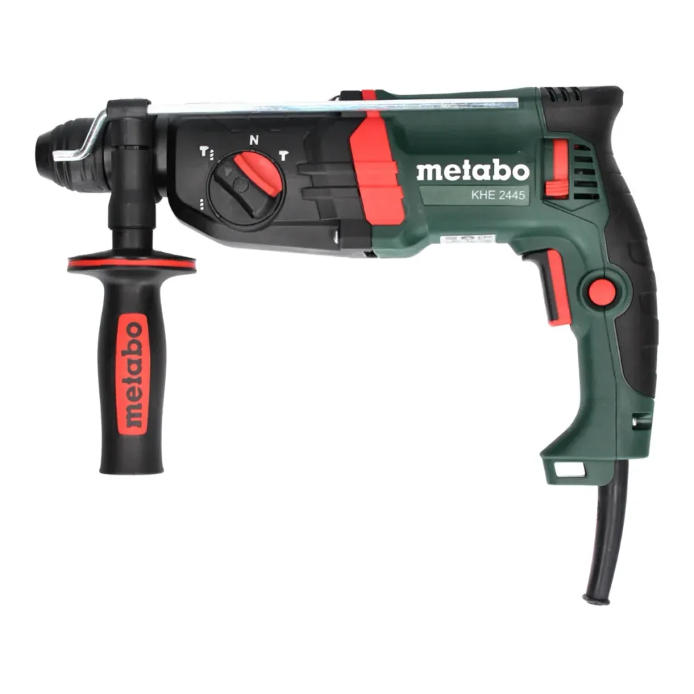 Metabo KHE 2445 martillo combinado 800 W 2,4 J SDS plus + juego de taladro percutor de 5 piezas + maletín