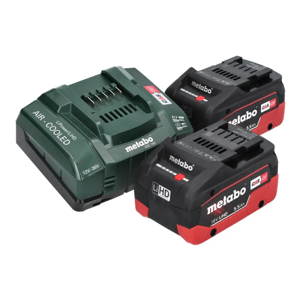 Metabo HO 18 LTX 20-82 cepillo de baterí 18 V 82 mm + 2x baterí 5,5 Ah + cargador + metaBOX
