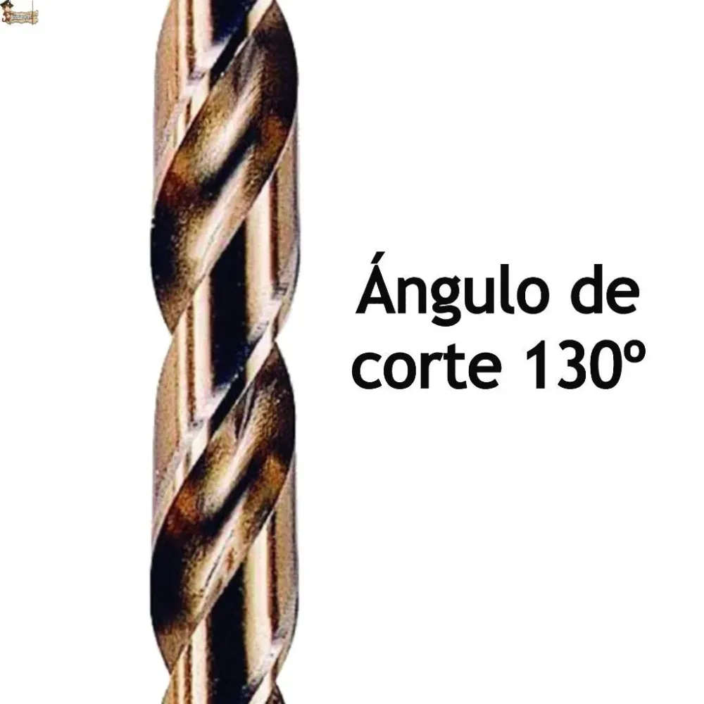 Broca para metal acero rápido cobalto. HSS-CO MetalWorks. Aceros duros e inoxidables. Ángulo corte 130º. Mango cilíndrico....