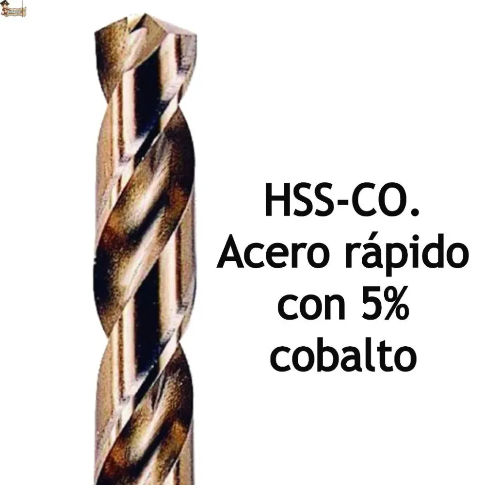Broca para metal acero rápido cobalto. HSS-CO MetalWorks. Aceros duros e inoxidables. Ángulo corte 130º. Mango cilíndrico....