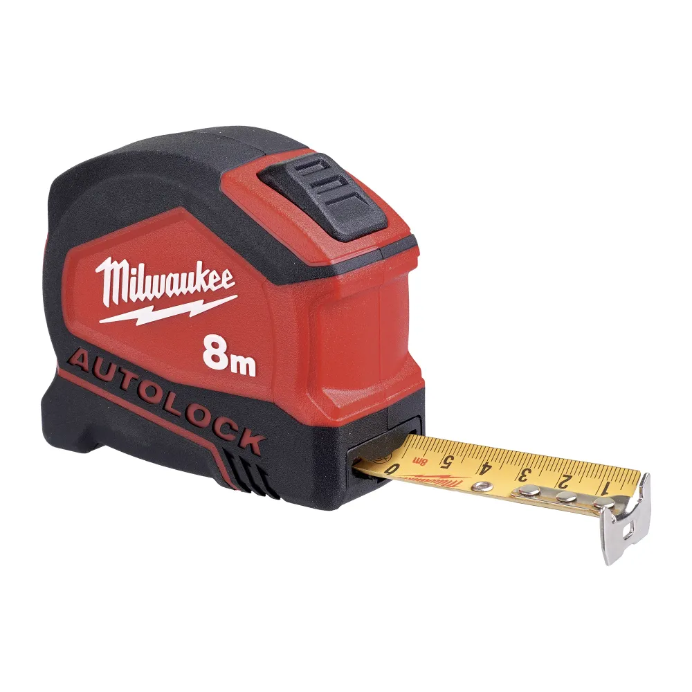 Cinta métrica con bloqueo automático Milwaukee 8 metros