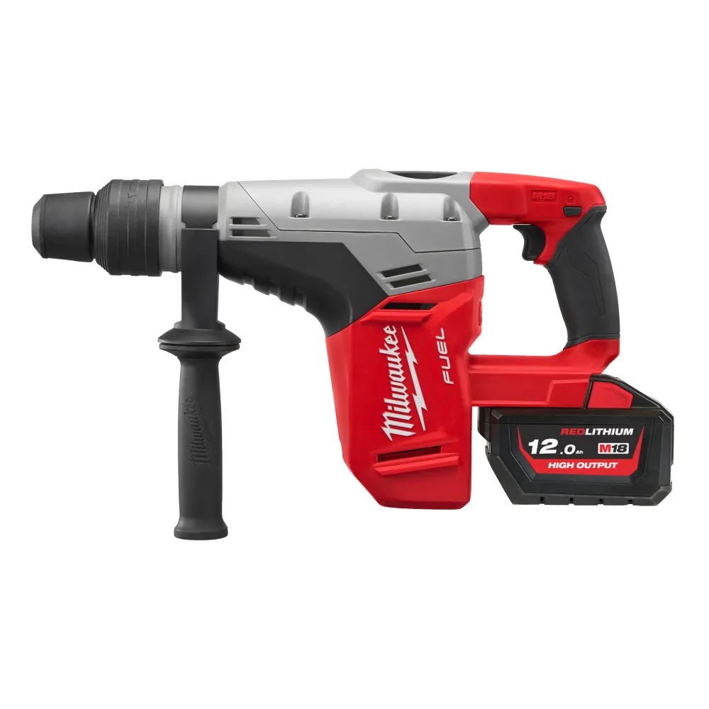 Martillo de demolición Milwaukee Baterí recargable M18 CHM-121C de 18 V y 12 Ah