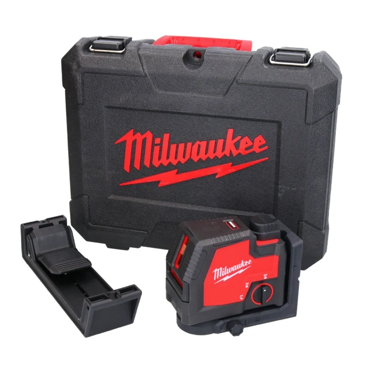 Milwaukee L4 CLL-301C Láser Verde 2 líneas 30m 4V Clase2 + Baterí 3 Ah + Clip para carril + Maletín (4933478243)