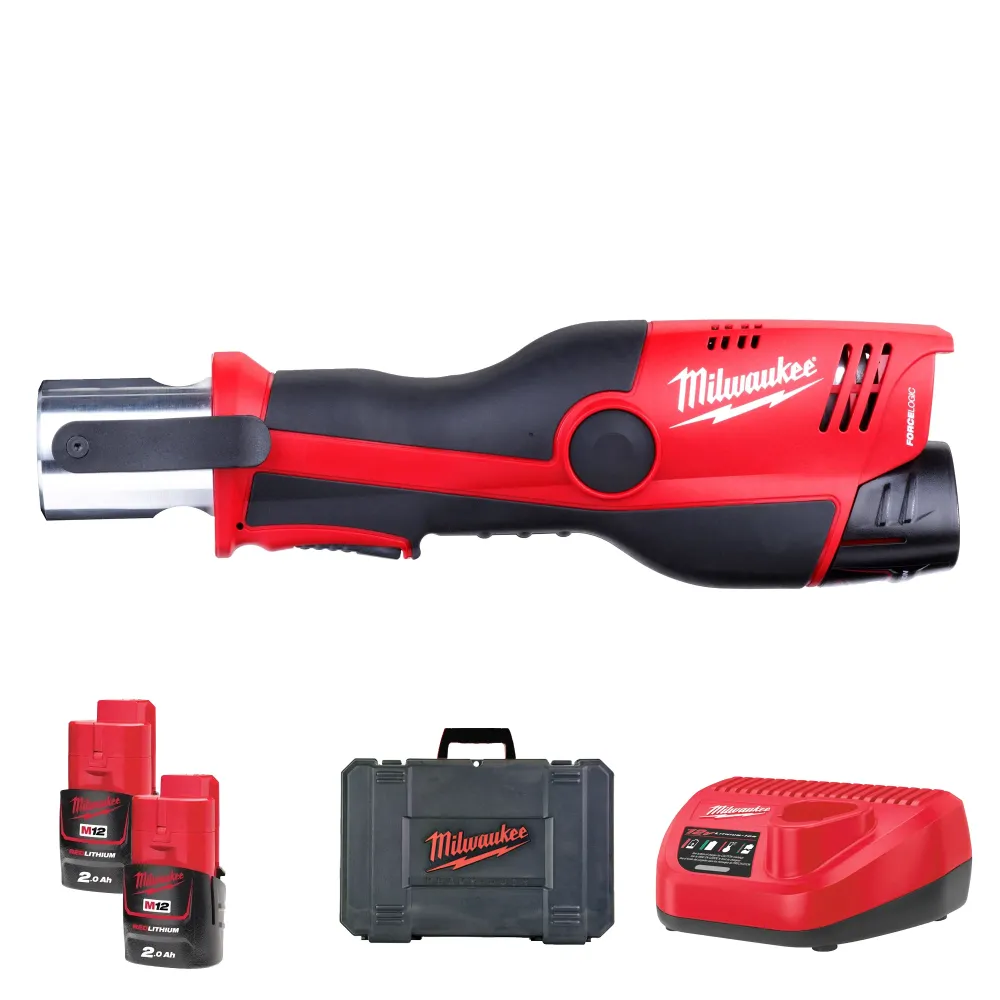 Máquina de prensado Milwaukee Juego de baterías M12 HPT-202C de 12 V y 2 Ah