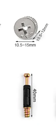 Mini fix perno cazoleta y buje x 50 unidades
