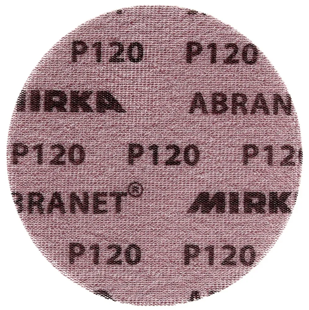 Discos abrasivos Mirka ABRANET grip 150mm P120 50 piezas ( 5424105012 )