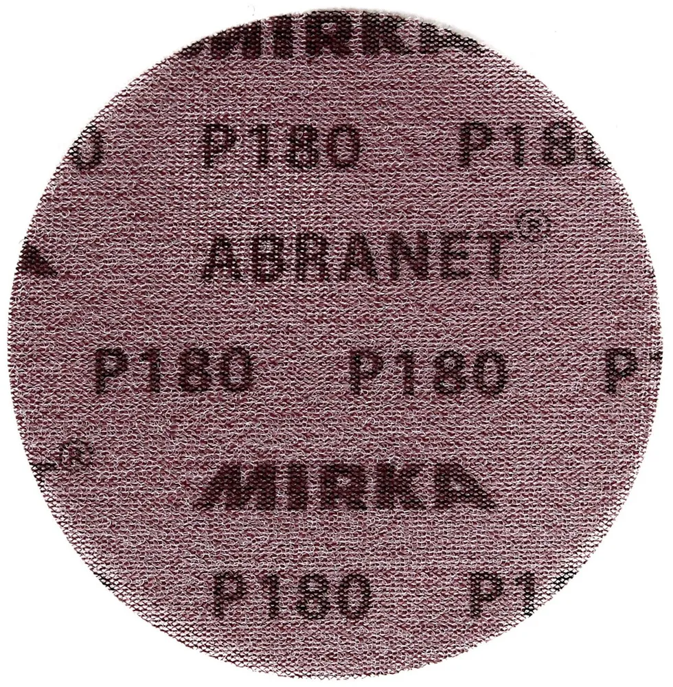 Discos abrasivos Mirka ABRANET grip 150mm P180 50 piezas ( 5424105018 )