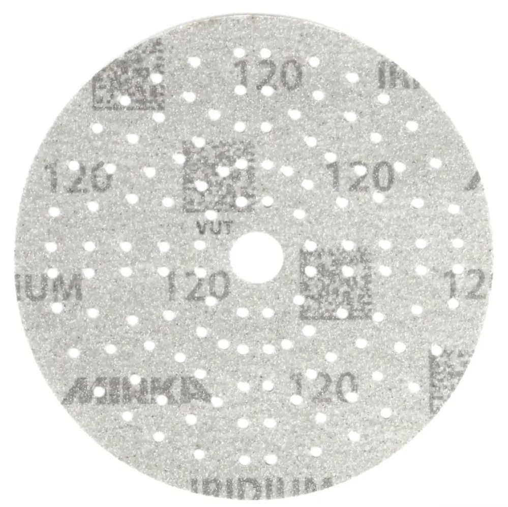 Discos abrasivos Mirka IRIDIUM Grip 150mm K120, 100 piezas. (246CH09912)