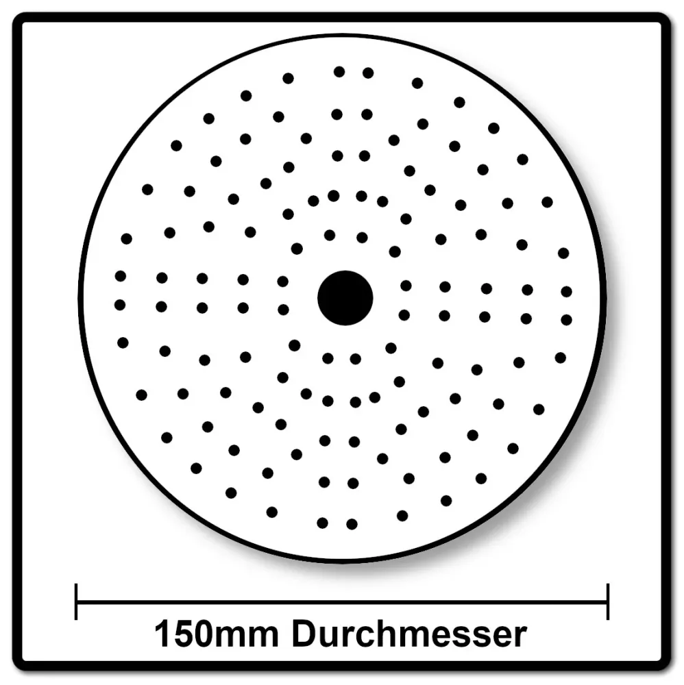 Discos abrasivos Mirka IRIDIUM Grip 150mm K80, 100 piezas. (246CH09980)