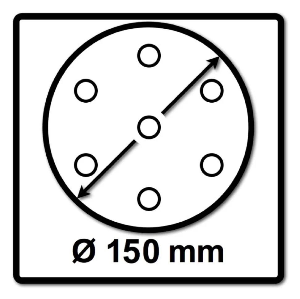 Discos de lijado Mirka BASECUT 150 mm P800 100 piezas (2261109981) Agarre 15 agujeros