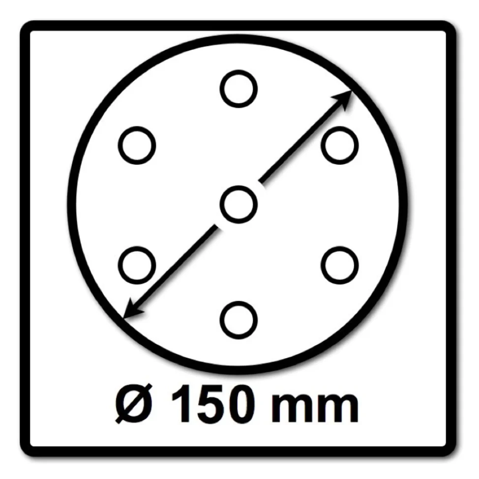 Discos de lijado Mirka BASECUT 150 mm P800 200 piezas (2x 2261109981) Agarre 15 agujeros