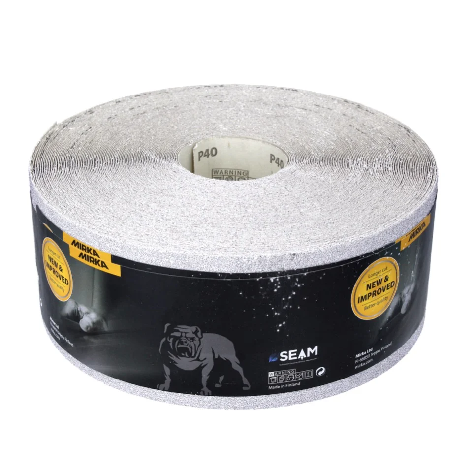 Mirka BASECUT Rollo de papel de lija 115 mm x 50 m, P40, Papel de lija universal ( 2251100140N )