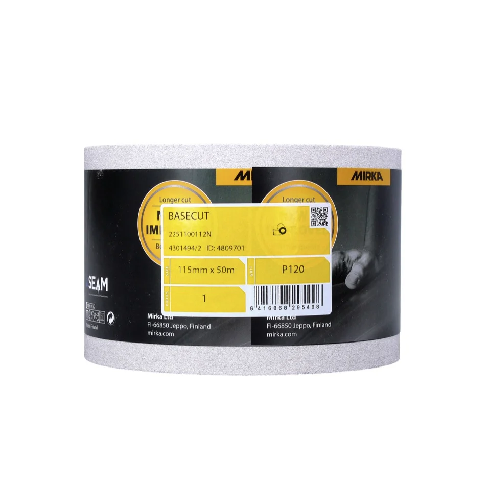 Papel de lija Mirka BASECUT 115 mm x 50 m P120 rollo de lija (2251100112N) papel de lija universal