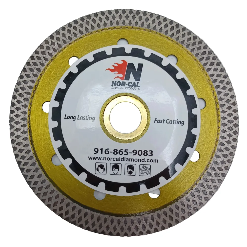 4.5" x .048" x 7/8"-5/8" Thin Turbo Mesh Blade Nor-Cal Diamond Products