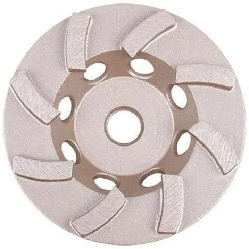 Rueda de copa de diamante sin rosca Turbo simple de 5" X 7/8 X 5/8 Nor-Cal Diamond Products