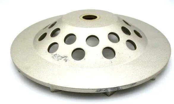 Rueda de copa de diamante sin rosca Turbo simple de 5" X 7/8 X 5/8 Nor-Cal Diamond Products