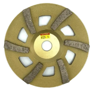Rueda de copa de diamante Tornado de enlace suave de 7" x 7/8-5/8, 6 segmentos, grano 18 Nor-Cal Diamond Products