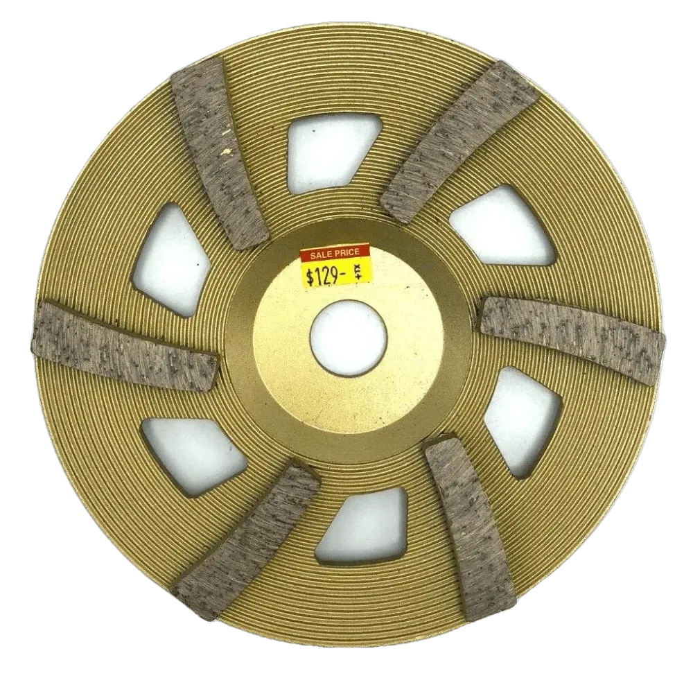 Rueda de copa de diamante Tornado de enlace suave de 7" x 7/8-5/8, 6 segmentos, grano 18 Nor-Cal Diamond Products
