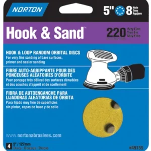Disco de gancho y bucle de 4 unidades de 5" y 220 g Norton