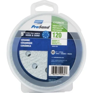 Disco de lija de 120 g, 5", paquete de 50 Norton