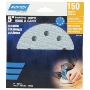 Disco de lija de 150 g y 5" (paquete de 5) Norton