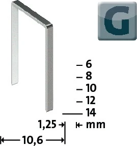 NOVUS clip de alambre plano tipo G 11 W10.6xL10mm (4000813880)