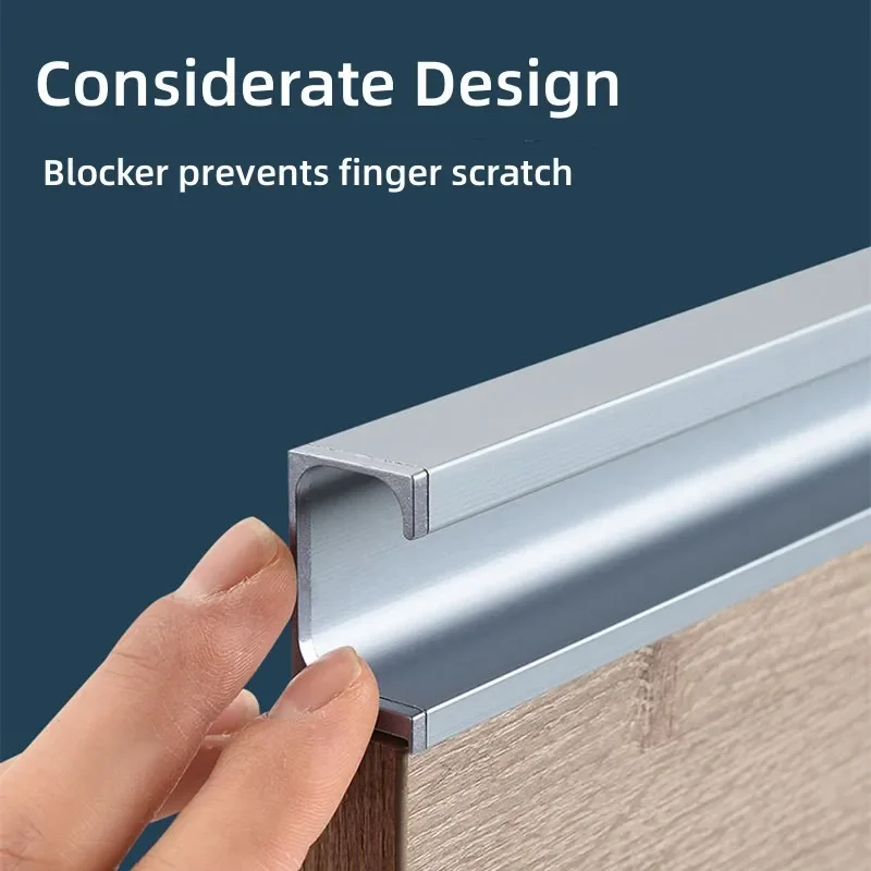 Perfil tirador de encastre para 18mm tipo G aluminio 3m acepta embellecedores