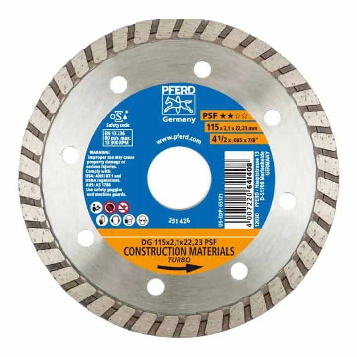 Disco de diamante PFERD DG PSF Ø 230 mm agujero 22,23 mm ( 8000429388 )