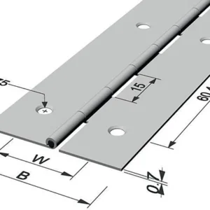 Bisagra de varilla PG Ancho de bisagra abierta 32 mm Grosor del material 0,7 mm ( 3000272006 )