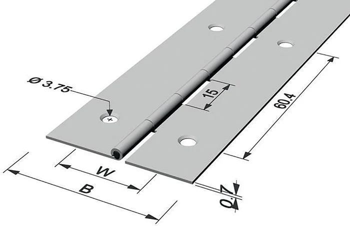 Bisagra de varilla PG Ancho de bisagra abierta 32 mm Grosor del material 0,7 mm ( 3000272006 )