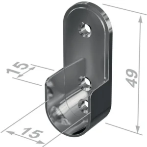 PG Rodamiento para armario tubular 11127 Fundición inyectada de zinc, cromado ( 3000282765 )