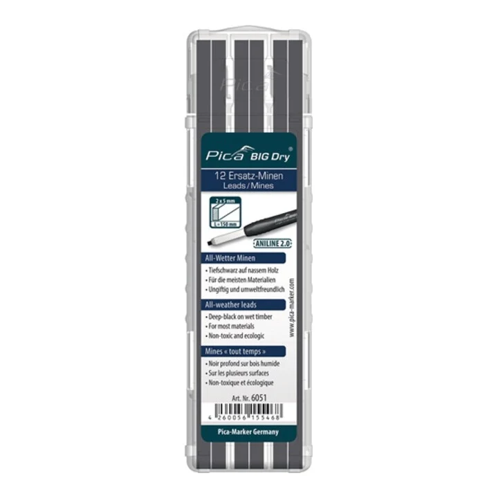 Juego de minas PICA BIG-Dry 12x grafito/negro ( 4000871351 )