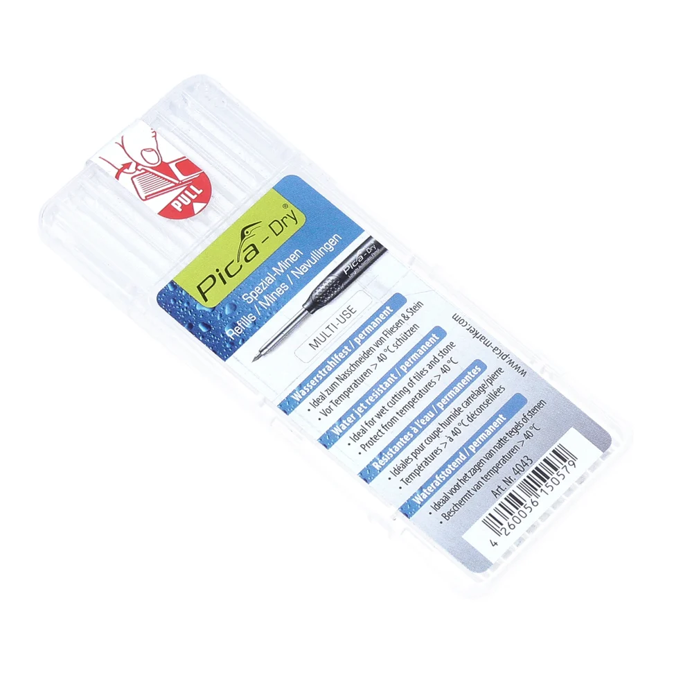 Pica DRY especial plomos resistentes los chorros de agua blanco 10 piezas (4043) Pica-Marker