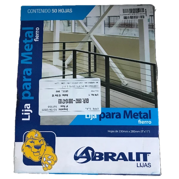 Lija para Metal ABRALIT Pinturas Qroma