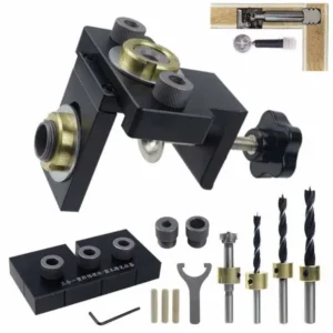 Plantilla JIg para minifix aluminio mecanizado CNC color negro