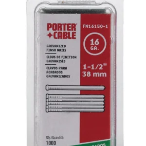 Clavos de acabado de 1-1/2" de calibre 16 Porter Cable