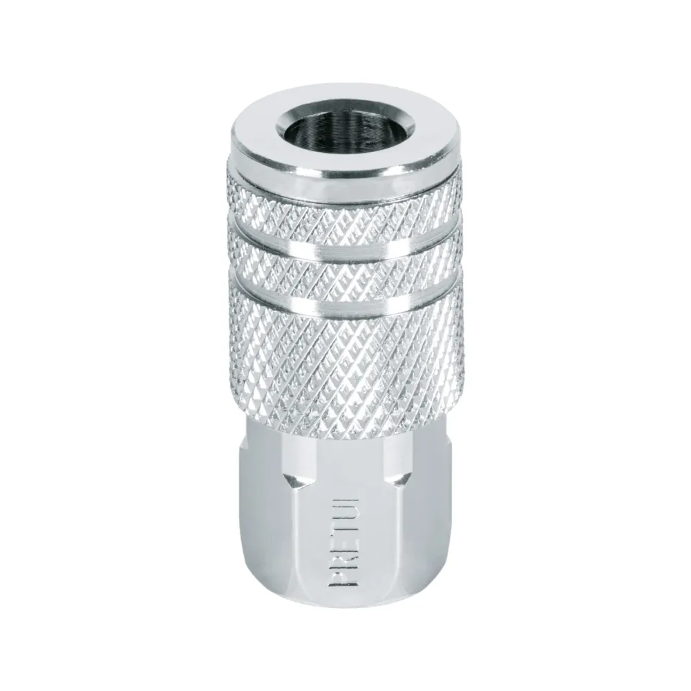 Cople acero, cuerda 1/4NPT, hembra, Pretul 27028