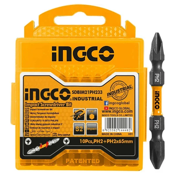 PUNTA DE IMPACTO INDUSTRIAL DOBLE PH2 X 65mm INGCO