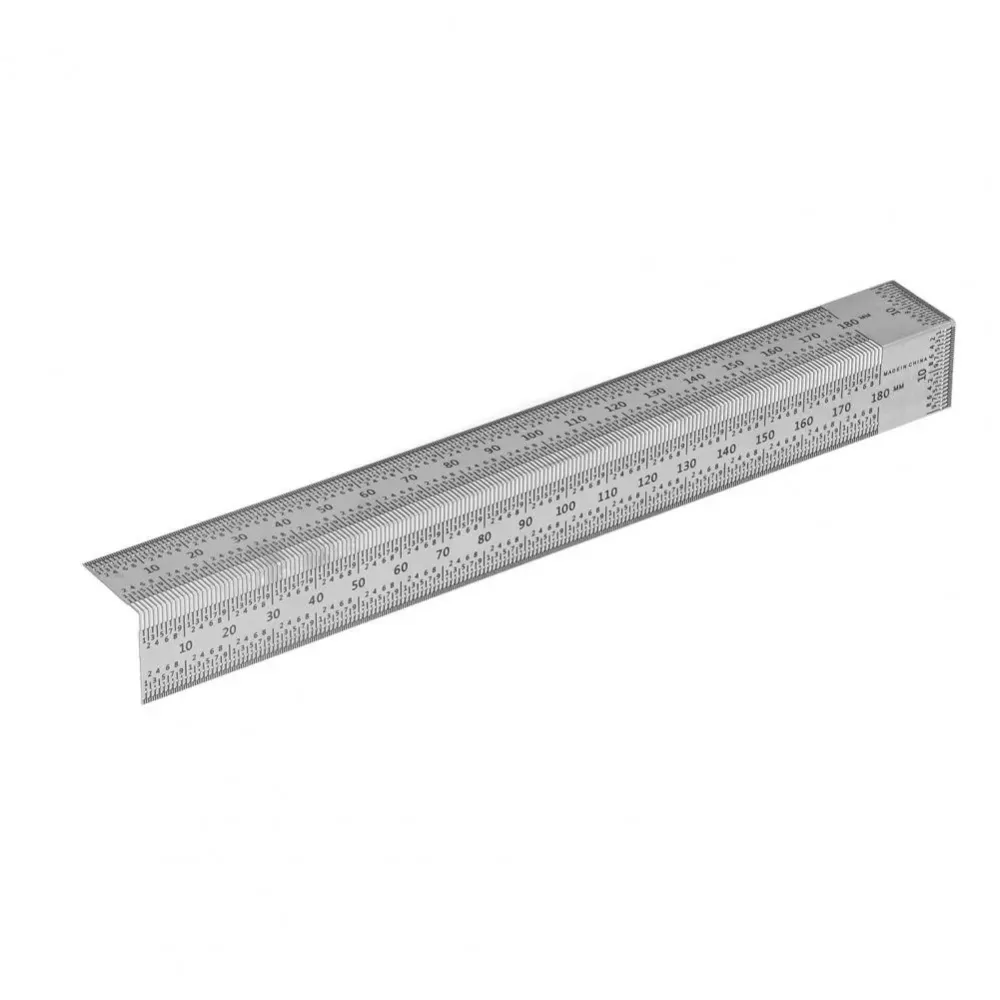 Regla de precision en angulo micro perforada 180mm