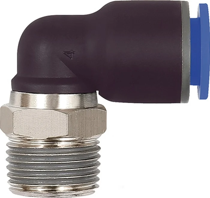 Racor rápido roscado RIEGLER en L Serie azul Rosca exterior R 1/2 ″ SW 21 mm ( 4588881582 )