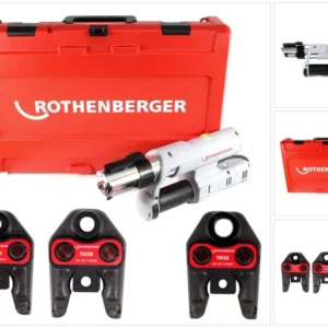 Rothenberger ROMAX AC ECO Set TH 230 V máquina de prensar tipo C para funcionamiento con red eléctrica en maletín de trans...