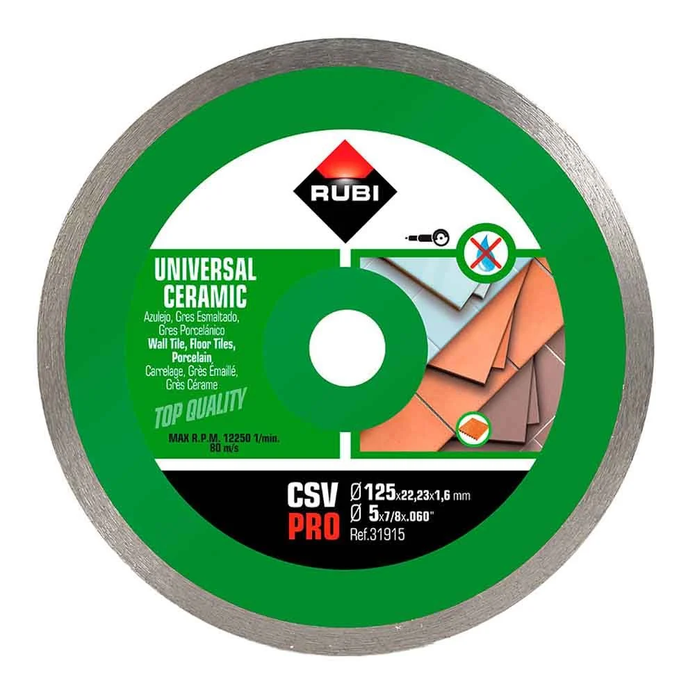 DISCO DIAMANTADO CSV PRO Ø125 x 1,6 x 22,2 mm RUBI