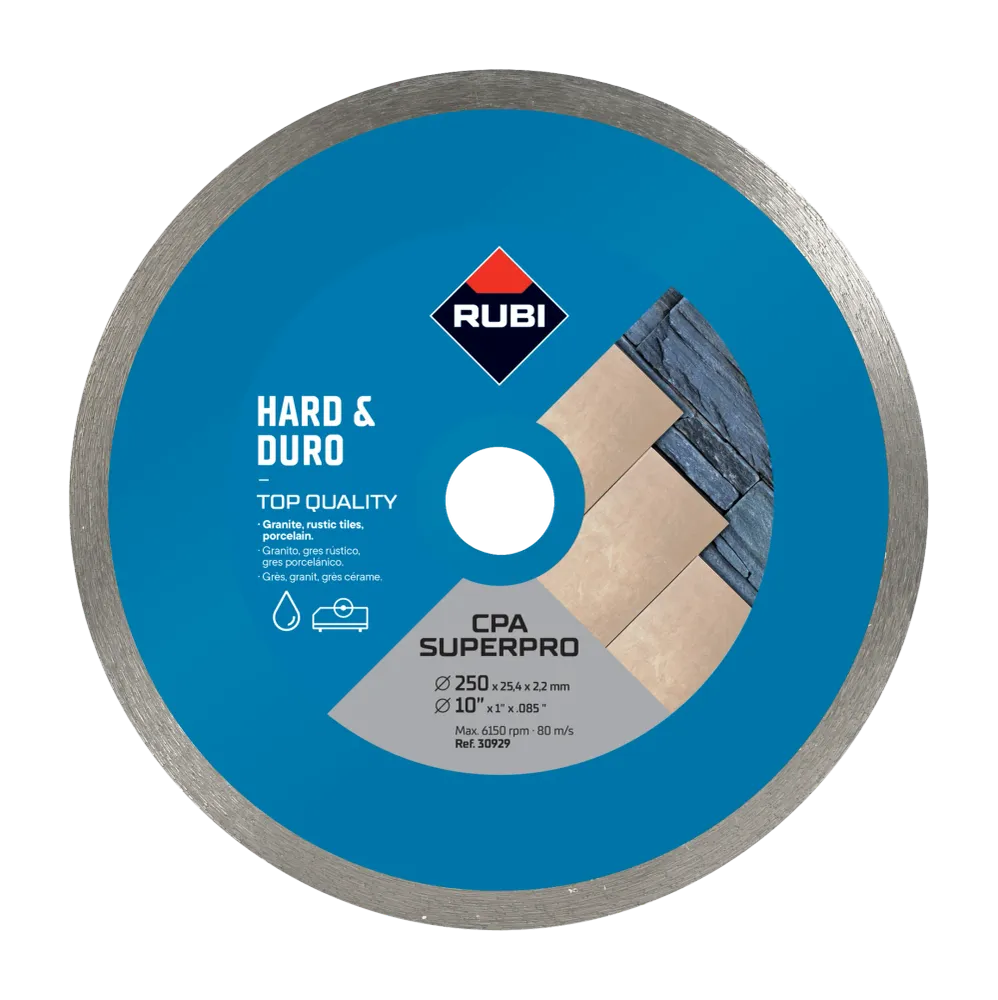 Disco Diamante General Material Duro Continuo - Rubi Cpa 250 Superpro