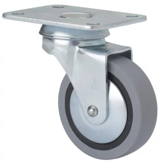 Rueda gir. B-PGI 1-0216 17Kg. 40mm. Goma gris 10BSR40-PGI40. RUEDAS ALEX SLU